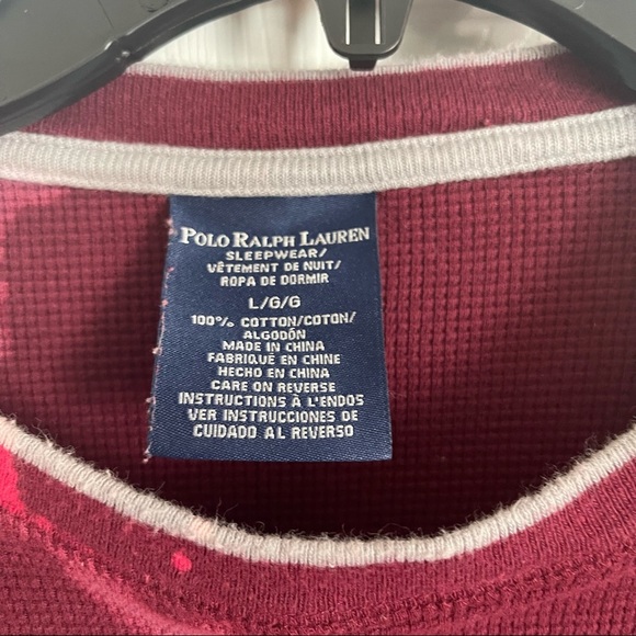 Vintage Boho Polo Ralph Lauren Custom Reverse Dyes Bleached Thermal SZ L - Picture 4 of 6